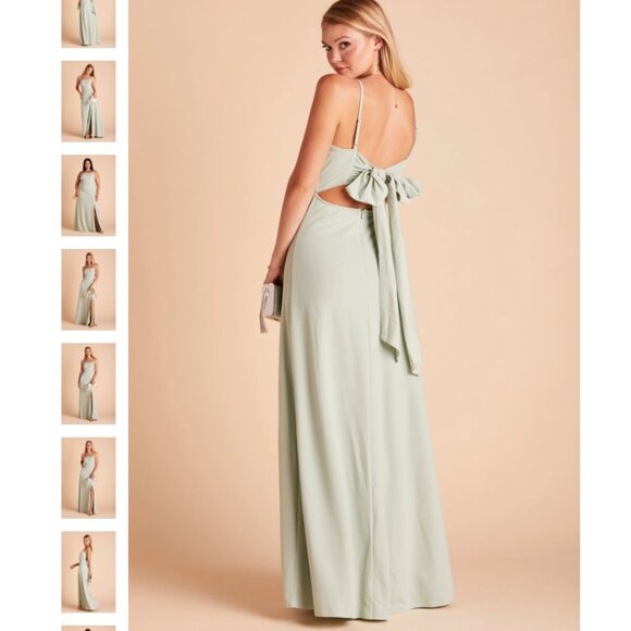 Birdy Grey Dresses & Skirts - Birdy Grey Benny Tie Back Dress in Crepe Sage Size Small VGUC